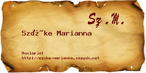 Szőke Marianna névjegykártya